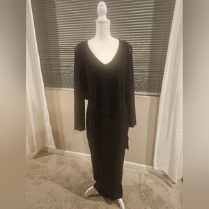 Elegant Black Long Sleeve Dress